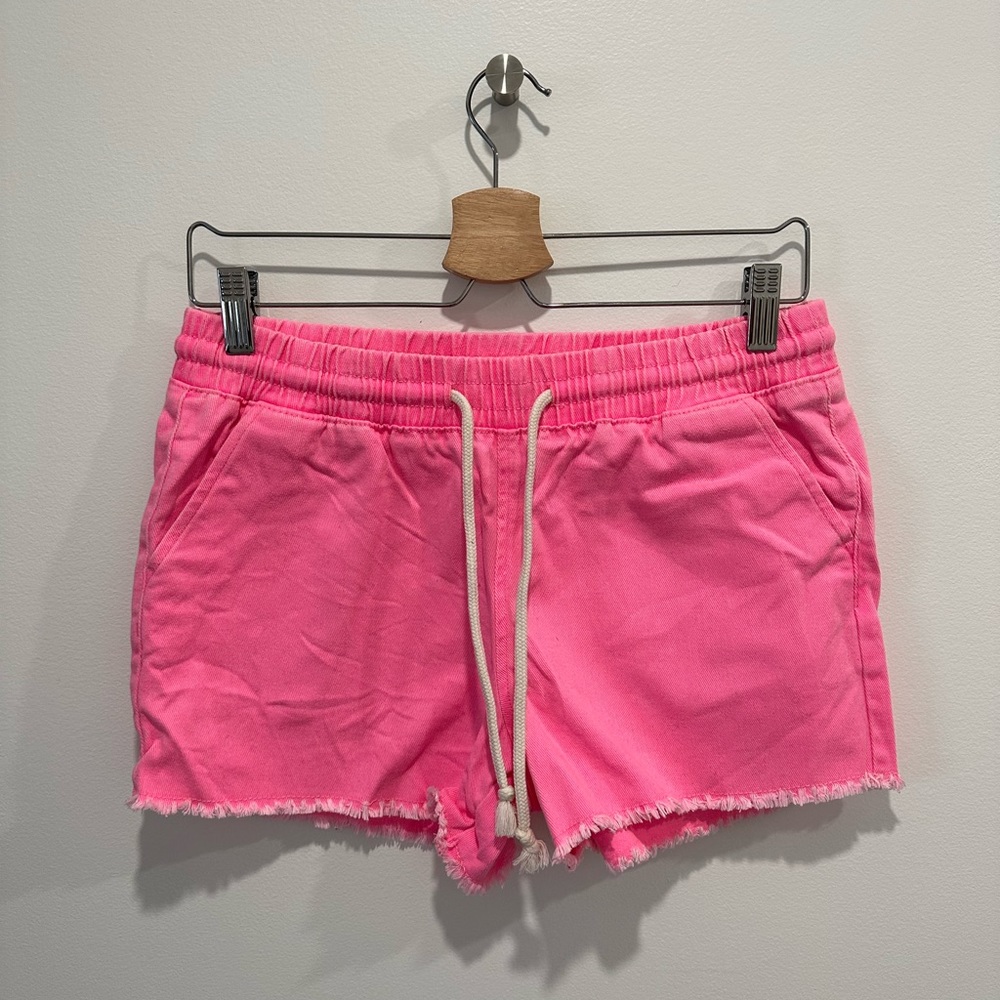 Women’s Bright Pink Denim Shorts